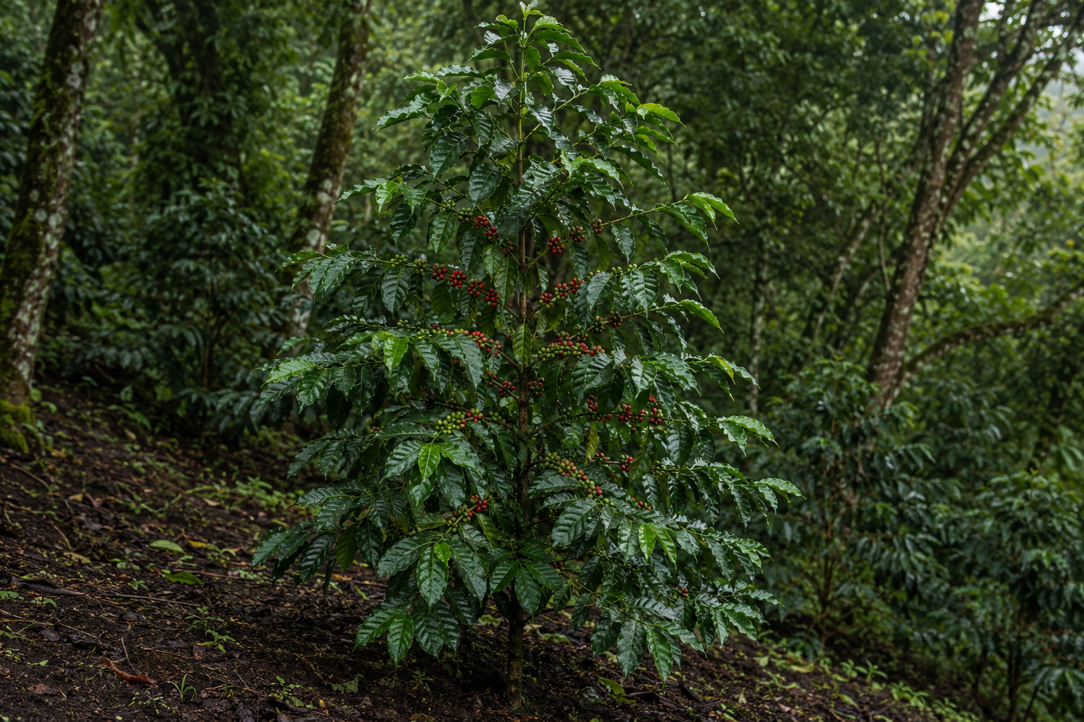 Planta de café variedad Marsellesa