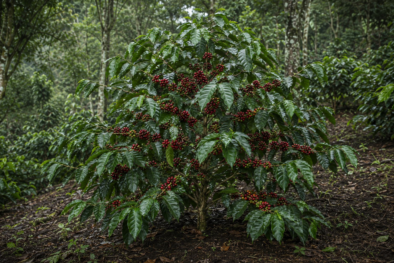 Planta de café variedad Costa Rica 95